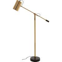 Orsina Sleek Gold Floor Lamp with Black Detail, Small Base Standing Light for Desk or Home Office