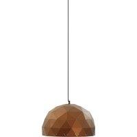 Orsina Medium White Dome Pendant Light, Geometric White Steel Ceiling Light With Clean Finish, Hanging Pendant Lamp in Gold