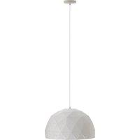 Orsina Medium White Dome Pendant Light, Geometric White Steel Ceiling Light With Clean Finish, Hanging Pendant Lamp
