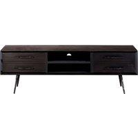 Orsina Contemporary Brown Wooden Media Unit, Solid Pine Wood TV Cabinet with Storage Drawers, Entertainment Unit