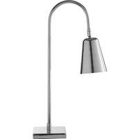 Orsina Sleek Silver Table Lamp, Slim Modern Desk Light For Home Office, Functional & Stylish Lighting Accent