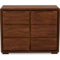 Orsina Two‑Door Sheesham & Acacia Sideboard, Solid Sheesham & Acacia Wood Cabinet, Modern Buffet in Brown