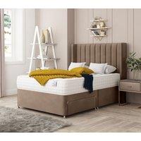 Bed Choices Regent Upholstered Divan Bed With 2 drawers, Mattress & Headboard in Brown | Size: King