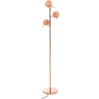 Orsina Chrome Floor Lamp With Three Dome Shades, Adjustable Arched Frame With Chrome Finish, 3 Light Floor Lamp in Gold