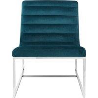Orsina Velvet Cocktail Chair, Easy to Adjust Comfy Chair, Effortless Cleaning Ocassional Accent Chair in Blue