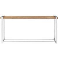 Orsina Wooden Surface Console Table, Hallway Table, Stainless Steel Modern Console Table For Bedroom in Natural