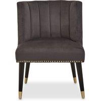 Orsina Grey Velvet Chair for Living Room, Chair with Velvet Upholstery, Dining Chair for Lounge, Dinner, Home