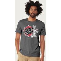 Looney Tunes Men's Whats Up Doc Bugs Bunny Retro B Chain T-Shirt in Charcoal | Size: Medium