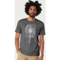 NASA Men's Future Space Galaxy Photo T-Shirt in Charcoal | Size: Large