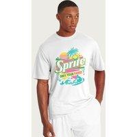 Sprite Men's Retro 90s Beach Obey Your Thirst T-Shirt in White | Size: Large
