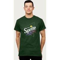 Sprite Men's Enjoy Logo Triangle Aesthetic T-Shirt in Bottle Green | Size: Large