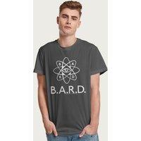 Atomfall Men's B.A.R.D. British Atomic Research White Logo T-Shirt in Charcoal | Size: Medium