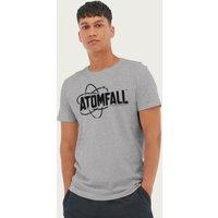 Atomfall Men's Classic Black Text Logo T-Shirt in Mid Grey | Size: XL