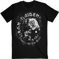 Iron Maiden Men's Number Of The Beast Grey Tone T-Shirt in Black | Size: Large