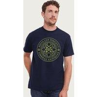 Atomfall Men's B.A.R.D. Atomic Eye Latin Light Green Logo T-Shirt in Navy | Size: XL