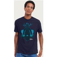 Atomfall Men's Blue Wicker Man T-Shirt in Navy | Size: 2XL