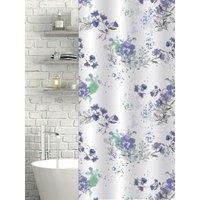 Showerdrape Bouquet White Floral Shower Curtain