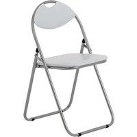 Harbour Housewares Padded Folding Desk Chair in White
