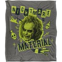 Warner Brothers Beetlejuice 50x60 Nightmare Silky Touch Super Soft Throw Blanket in White