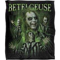 Warner Brothers Beetlejuice 50x60 Homage Silky Touch Super Soft Throw Blanket in White