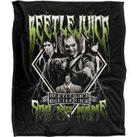 Warner Brothers Beetlejuice 2 50x60 Group Band Silky Touch Super Soft Throw Blanket in White
