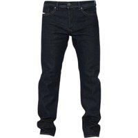 Buster-X Brown Badge Tapered Fit Dark Blue Jeans
