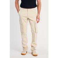 Cotton Relaxed Fit Turn-Up Cargo Trousers