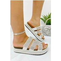 Crystal Luxe Double Strap Sliders