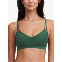 Chantelle Women's SoftStretch Removable Pads Bralette in Green | Size: 16-18