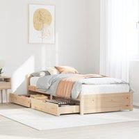 Berkfield Home Bed Frame without Mattress 90x200 cm Solid Wood Pine in Brown