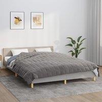 Berkfield Home Weighted Blanket Grey 220x230 cm King 15 kg Fabric