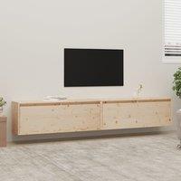 Wall Cabinets 2 pcs 100x30x35 cm Solid Wood Pine
