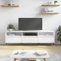 Berkfield Home TV Cabinet White 150x30x44.5 cm Engineered Wood