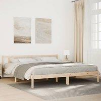 Berkfield Home Extra Long Bed Frame without Mattress 200x210 cm Solid Wood Pine in Brown