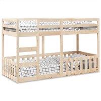 Berkfield Home Bunk Bed 90x200 cm Solid Wood Pine in Brown