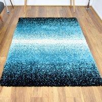 Bravich LTD Blended Thick Shaggy Rug - California in Teal | Size: 200 cm x 290 cm