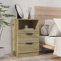 Berkfield Home Bedside Cabinet Sonoma Oak Engineered Wood in Brown