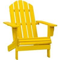 Berkfield Home Garden Adirondack Chair Solid Fir Wood Yellow