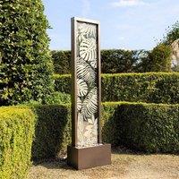Primrose Lamego Bamboo Mirror Water Feature With Lights 180cm in Brown