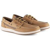 CATESBY ENGLAND Men's Harvard Leather Casual Lace-up Boat Shoes in Tan | Size: 7