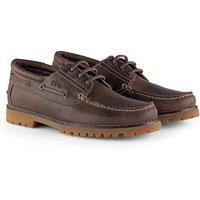 CATESBY ENGLAND Men's Timber Leather Winter Boat Shoes in Dark Brown | Size: 11