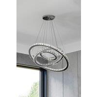 Modern 3-Tier Adjustable Crystal LED Pendant Light