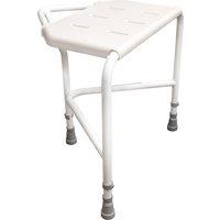 Aidapt Pembury Height Adjustable Corner Shower Stool in White