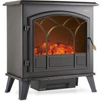 VonHaus 1850W Electric Stove Heater in Black