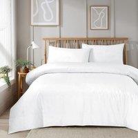New Edge Blinds Super Soft Plain Duvet Set in White - Single