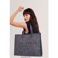 Ted Tweekon Tweed Extra Large Icon Bag Navy