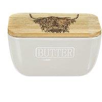 Selbrae House White Butter Dish - Highland Cow | Size: 140 cm x 90 cm