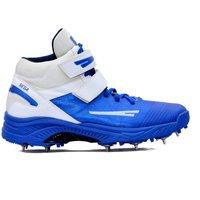 QUIVE Men's Bold Cricket Shoes Metal Spikes in Blue | Size: 5