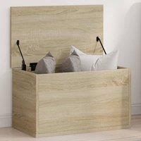 Berkfield Home Storage Box Sonoma Oak 60x35x35 cm Engineered Wood in Brown | Size: 60 x 35 x 35 cm