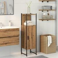 Berkfield Home Bathroom Cabinet Artisan Oak 33x33x120.5 cm Engineered Wood in Brown
